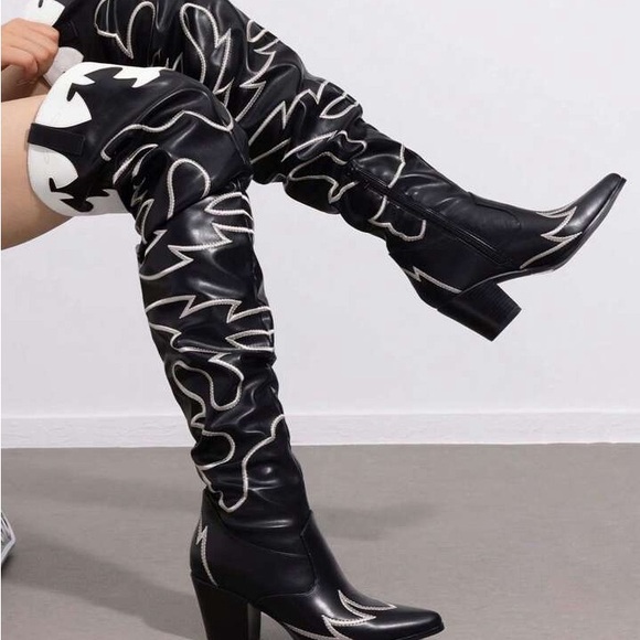 Cow Girl Western Oven The Knee Boots - Picture 3 of 8